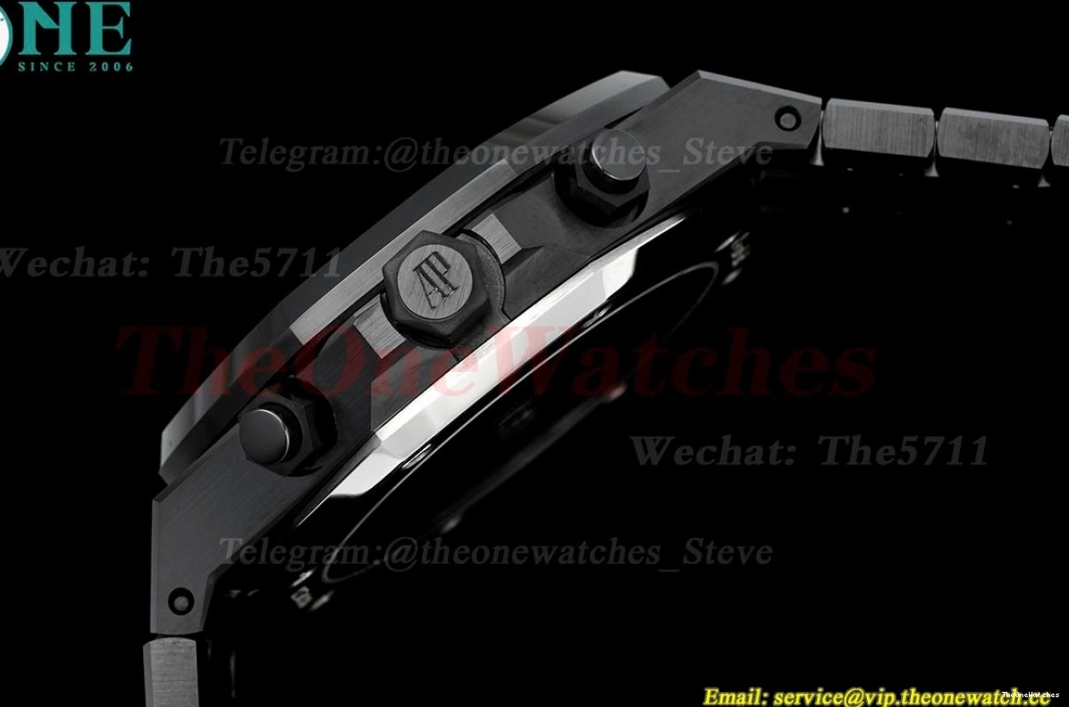 Oak Ceramic Black Clone 26240CE Super APS 41mm Cer SH4401 Chrono Royal Dial 0515